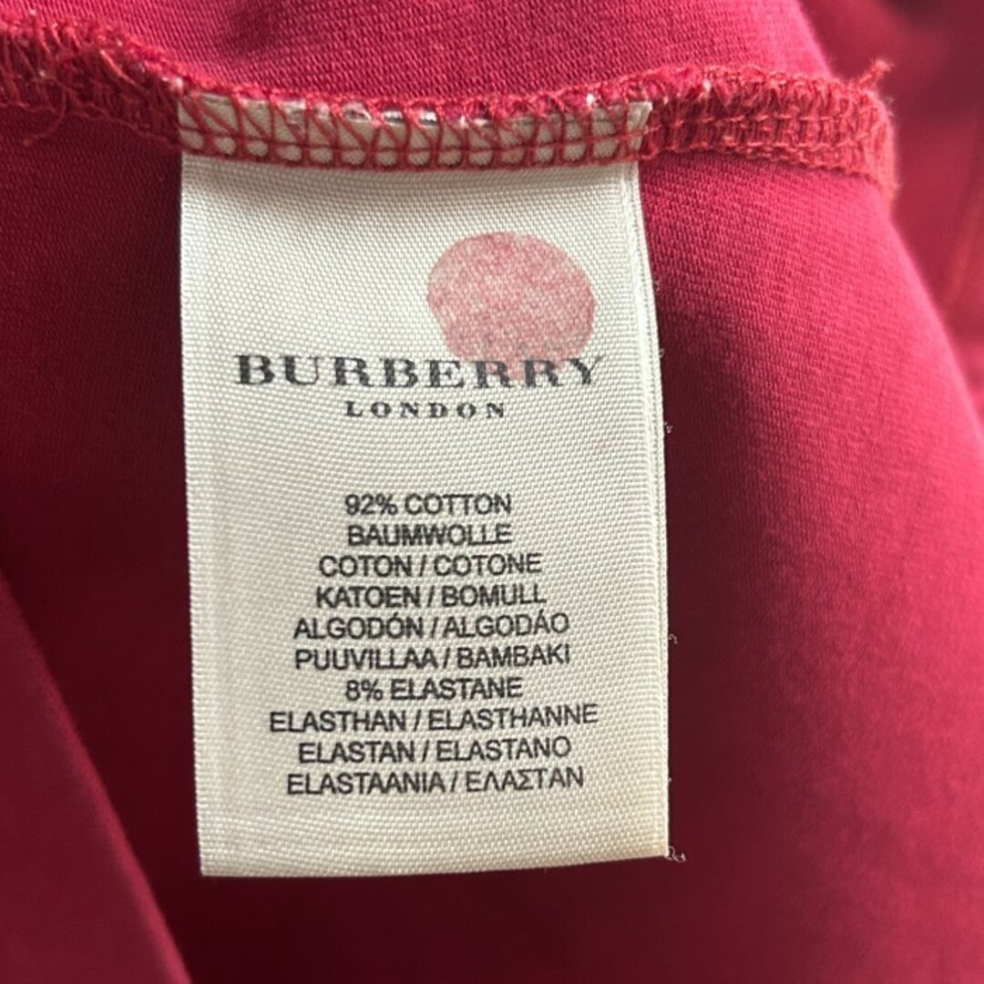 BURBERRY(バーバリー)のBURBERRY LONDON インポート Tシャツ チェック レッド M PTCAMPIN4700BRA バーバリー ロンドン レディース 半袖 夏 トップス 中古 W４ レディースのトップス(Tシャツ(半袖/袖なし))の商品写真