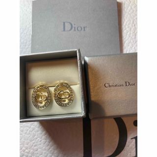 クリスチャンディオール(Christian Dior)のDior ゴールドクリスタルピアス(ピアス)