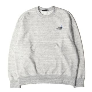 ザノースフェイス(THE NORTH FACE)の新品同様 THE NORTH FACE ノースフェイス スウェット サイズ:XL 24SS バード刺繍 クルーネック スウェットシャツ ZOO PICKER CREW NT12441 ミックスグレー(Z) トップス トレーナー【メンズ】【中古】(スウェット)