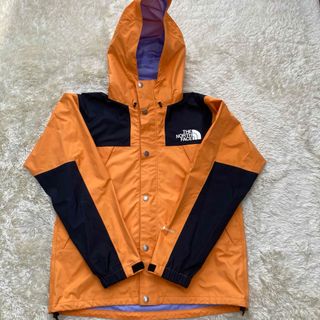 ザノースフェイス(THE NORTH FACE)の【美品】ノースフェイス　マウンテンレインテックスジャケット　オレンジ　M(マウンテンパーカー)