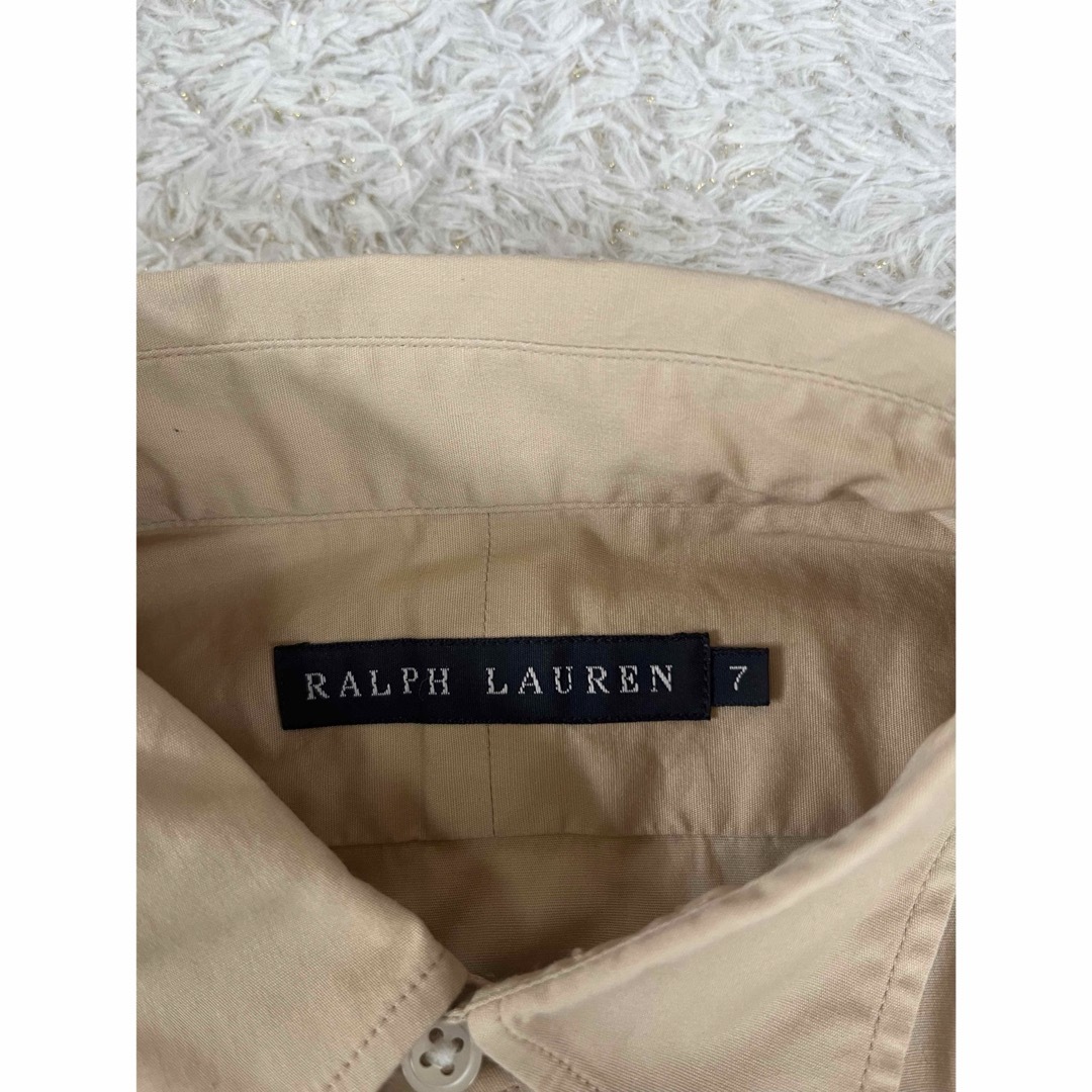 POLO RALPH LAUREN(ポロラルフローレン)の美品　ポロ　ラルフローレン　ベージュ　シャツ　ブラウス　トップス　人気　完売 レディースのトップス(シャツ/ブラウス(長袖/七分))の商品写真