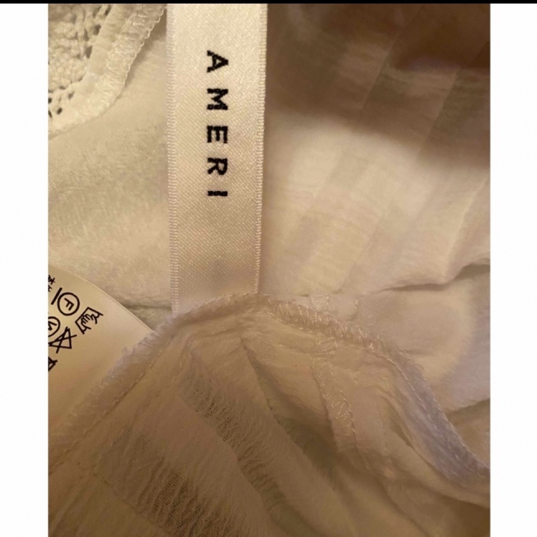 Ameri VINTAGE(アメリヴィンテージ)のameri✳︎ EMBROIDERY SHEER COTTON DRESS レディースのワンピース(ロングワンピース/マキシワンピース)の商品写真