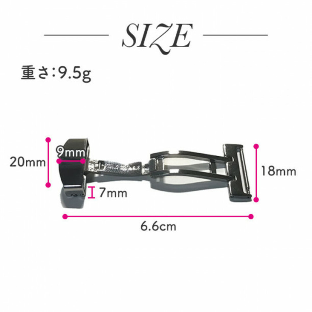 Dバックル　腕時計 18mm ベルト 片開き レザー ksd-sv レザーバンド メンズの時計(レザーベルト)の商品写真