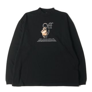 オフホワイト(OFF-WHITE)の美品 OFF-WHITE オフホワイト Tシャツ サイズ:M 21AW 絵画グラフィック オーバーサイズ モックネック ロングスリーブTシャツ ブラック 黒 トップス カットソー【メンズ】【中古】(Tシャツ/カットソー(七分/長袖))