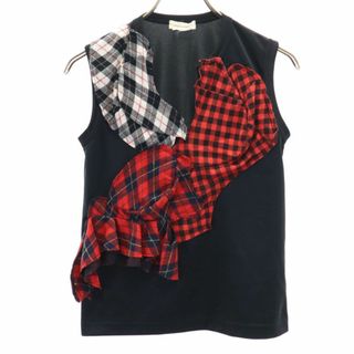 コムデギャルソン(COMME des GARCONS)のコムデギャルソン 00s 2009年 日本製 ノースリーブ カットソー S ブラック系 COMME des GARCONS レディース 古着 【240414】(カットソー(半袖/袖なし))