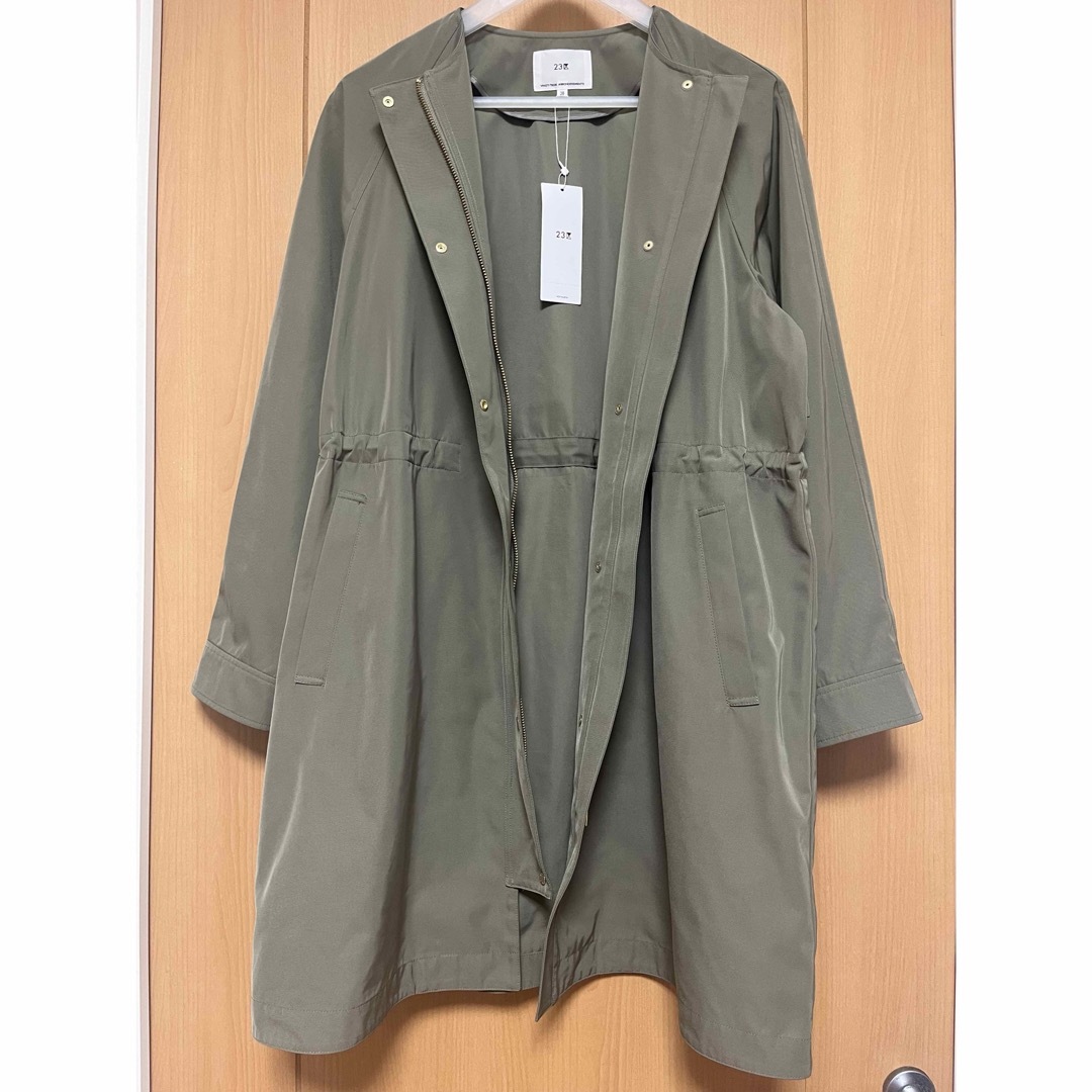 23区 - 23区新品【撥水加工】ライトツイル ノーカラーコート38の 23区 - 23区新品【撥水加工】ライトツイル ノーカラーコート38の