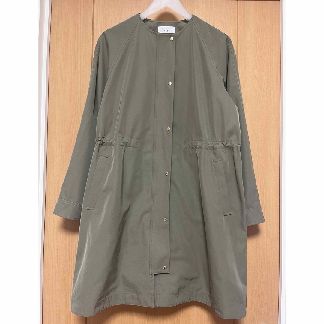 23区 - 23区新品【撥水加工】ライトツイル ノーカラーコート38の 23区 - 23区新品【撥水加工】ライトツイル ノーカラーコート38の