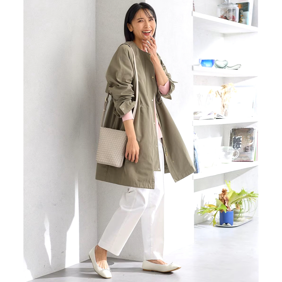 23区 - 23区新品【撥水加工】ライトツイル ノーカラーコート38の 23区 - 23区新品【撥水加工】ライトツイル ノーカラーコート38の