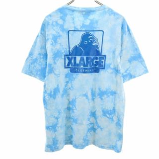 XLARGE - エクストララージ タイダイ バックプリント 半袖 Tシャツ L ブルー系 XLARGE メンズ 古着 【240414】 メール便可