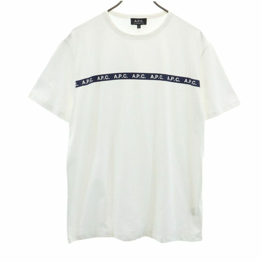 A.P.C(アーペーセー)のアーペーセー 日本製 プリント 半袖 Tシャツ L ホワイト系 A.P.C. メンズ 古着 【240414】 メール便可 メンズのトップス(Tシャツ/カットソー(半袖/袖なし))の商品写真