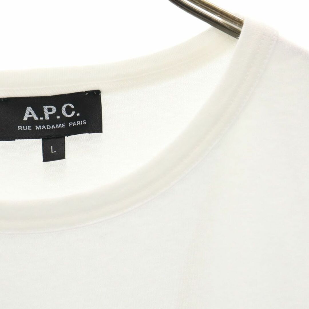 A.P.C(アーペーセー)のアーペーセー 日本製 プリント 半袖 Tシャツ L ホワイト系 A.P.C. メンズ 古着 【240414】 メール便可 メンズのトップス(Tシャツ/カットソー(半袖/袖なし))の商品写真