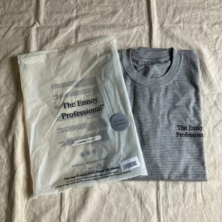 ワンエルディーケーセレクト(1LDK SELECT)の新品　Ennoy Boder T-Shirt GRAY スタイリスト私物　L(Tシャツ/カットソー(半袖/袖なし))