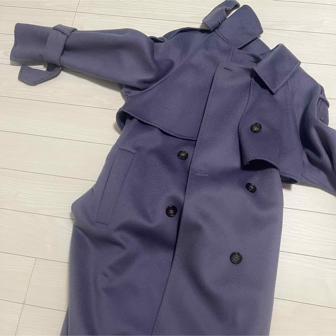 SNIDEL(スナイデル)のSNIDEL ウロコカシミアスタンドカラーコート レディースのジャケット/アウター(ロングコート)の商品写真
