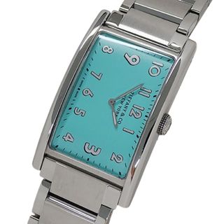 ティファニー(Tiffany & Co.)のティファニー TIFFANY&Co. 時計 メンズ ブランド イーストウエスト クオーツ QZ ステンレス SS 60702802 シルバー ティファニーブルー スクエア 磨き済み 【中古】(腕時計(アナログ))