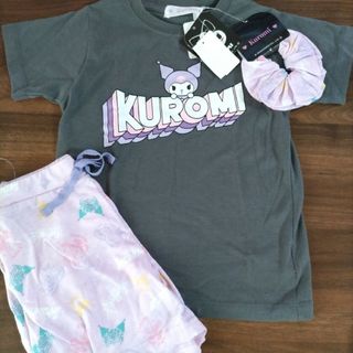 サンリオ(サンリオ)の新品サンリオクロミちゃん半袖Tシャツ、ハーフパンツ110 セットアップ(Tシャツ/カットソー)