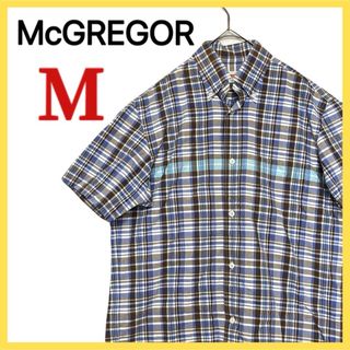 マックレガー(McGREGOR)のMcGREGOR 半袖シャツ チェック柄 Mサイズ メンズ レディース 上着(シャツ)