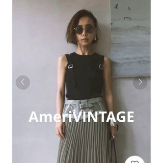 アメリヴィンテージ(Ameri VINTAGE)のAmeriVINTAGE MEDI OVERLAP AND PEEK KNIT (カットソー(半袖/袖なし))