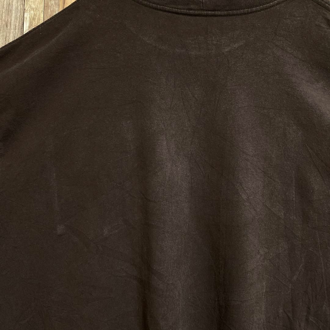 carhartt(カーハート)のカーハート メンズ 半袖Tシャツ ダークブラウン ロゴ 無地 USA古着 90s メンズのトップス(Tシャツ/カットソー(半袖/袖なし))の商品写真