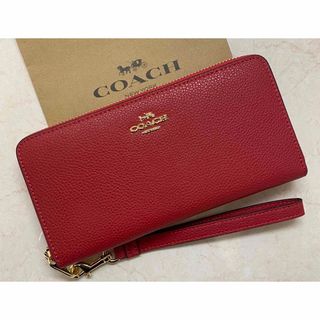 コーチ(COACH)の[新品未使用]✨COACH✨ラウンドファスナー長財布ストラップ付き(財布)