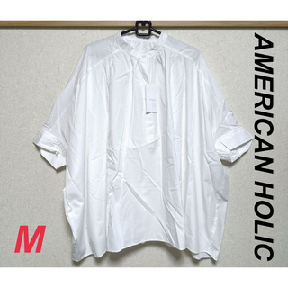 アメリカンホリック(AMERICAN HOLIC)の新品　アメリカンホリック　レディース　バンドカラーポンチョシャツ(シャツ/ブラウス(半袖/袖なし))