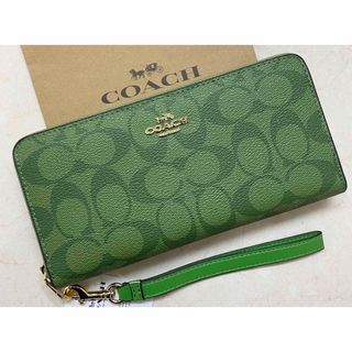 コーチ(COACH) シグネチャー 財布(レディース)（グリーン・カーキ/緑色