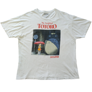 ジブリ(ジブリ)の古着　となりのトトロ　Tシャツ　2XL　白　ジブリ　映画　ムービー　アニメT *(Tシャツ/カットソー(半袖/袖なし))