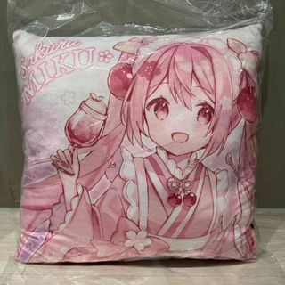 【新品未使用】 桜ミク 大きなスクエア クッション 2024