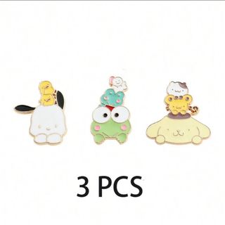 サンリオ　ピンバッジ　3pcs(バッジ/ピンバッジ)