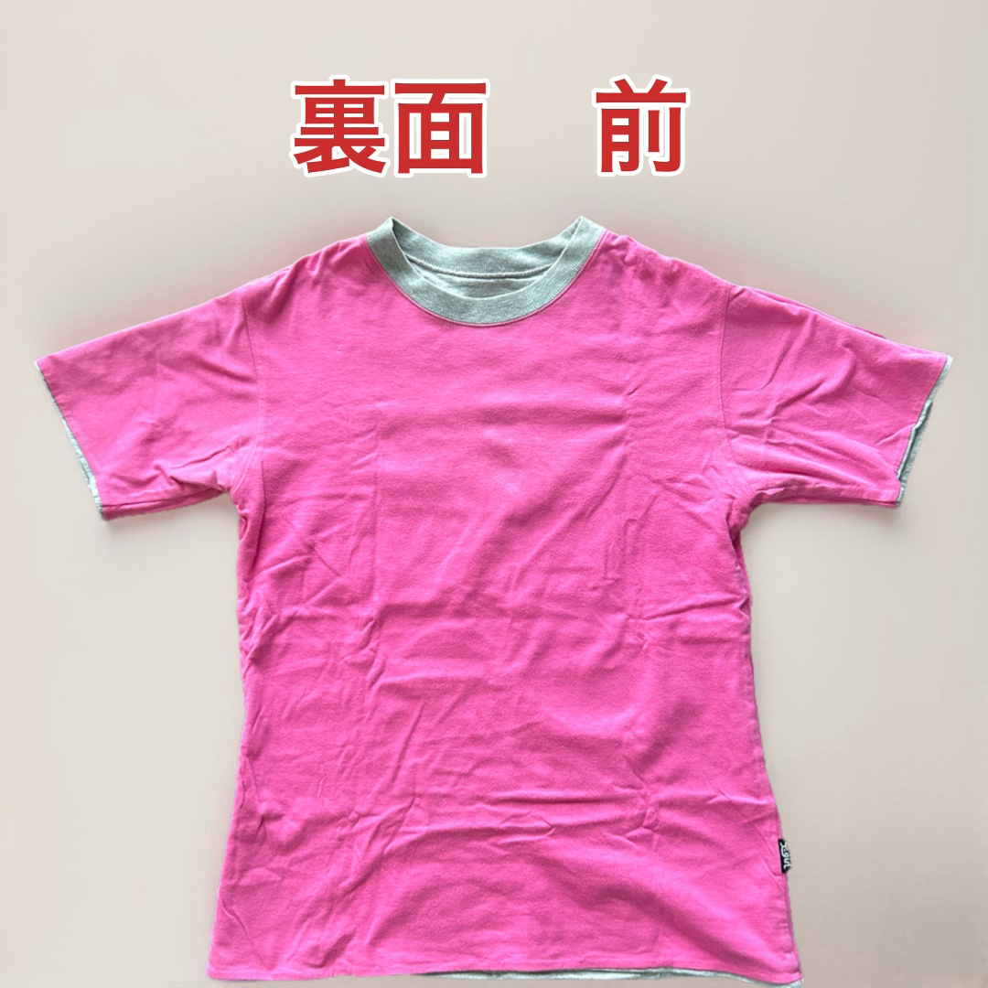 X-girl(エックスガール)のエックスガール　リバーシブル　Tシャツ　レディース　Ｍサイズ相当 レディースのトップス(Tシャツ(半袖/袖なし))の商品写真