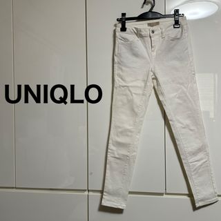 美品　ユニクロ　UNIQLO デニム　スキニー　白　クロップドパンツ　ジーンズ　