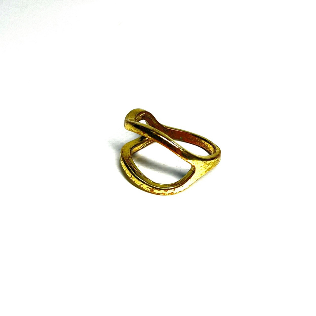 VINTAGE(ヴィンテージ)のヴィンテージ　デザイン　リング　ゴールド　金　指輪　鑑定済み メンズのアクセサリー(リング(指輪))の商品写真