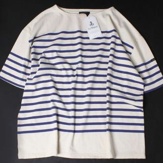 Le Minor - 新品 Le minor パネルボーダーオーガニックコットンワイドT カットソー