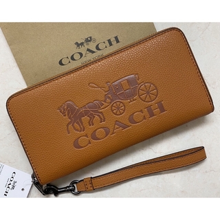 コーチ(COACH)の[新品未使用]✨COACH✨ラウンドファスナー長財布ストラップ付き(財布)