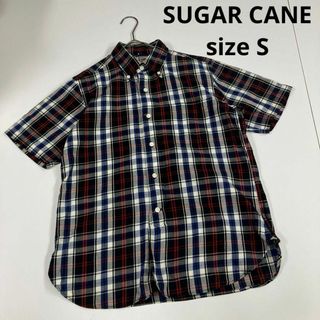 シュガーケーン(Sugar Cane)のSUGAR CANE ボタンダウンシャツ　チェック柄　アメカジ　古着　S(シャツ)