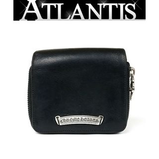 クロムハーツ(Chrome Hearts)のCHROME HEARTS 銀座店 クロムハーツ スクエアジップビル ウォレット 財布 レザー シルバー SV925 黒 94481(折り財布)