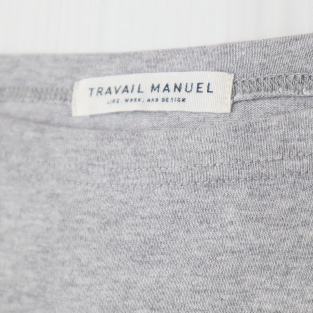 TRAVAIL MANUEL(トラバイユマニュアル)のTRAVAIL MANUEL 度詰め天竺  ボートネック 六分袖 Tシャツ レディースのトップス(カットソー(長袖/七分))の商品写真