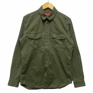 シュプリーム(Supreme)のSUPREME シュプリーム Work Shirt コットン ワーク シャツ カーキ サイズM 正規品 / Z2091(シャツ)