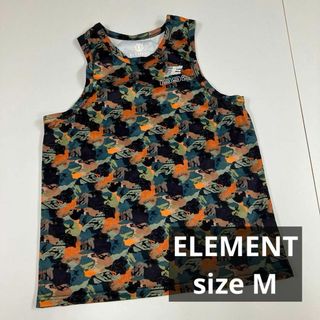 エレメント(ELEMENT)のELEMENT ノースリーブ　タンクトップ　総柄　古着　スポーツ(タンクトップ)