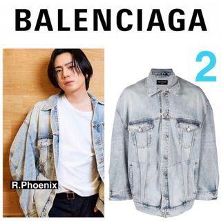 Balenciaga - BALENCIAGA TWISTED SLEEVE DENIM JACKET 2