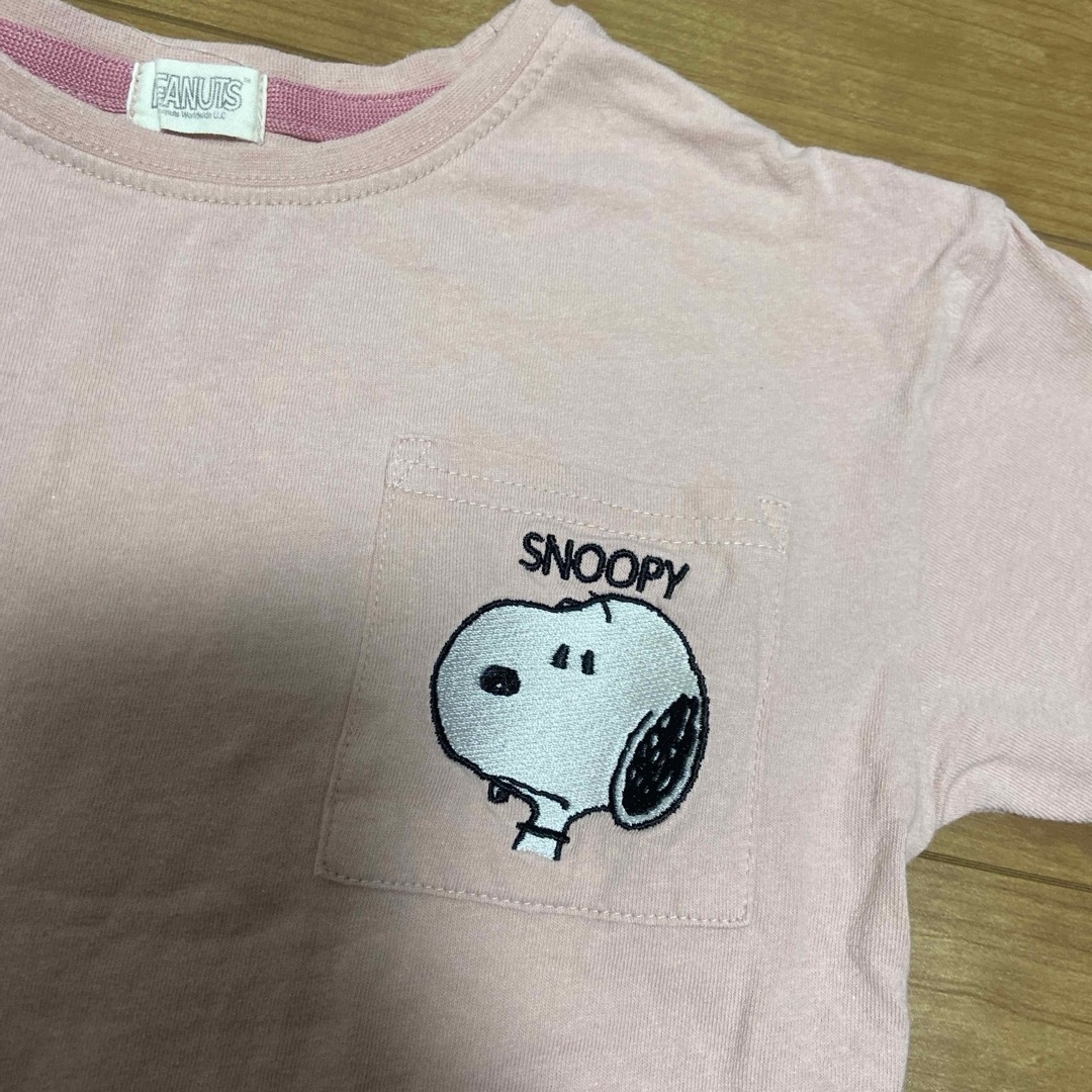 SNOOPY(スヌーピー)のスヌーピー　ティシャツ　ピンク キッズ/ベビー/マタニティのキッズ服女の子用(90cm~)(Tシャツ/カットソー)の商品写真