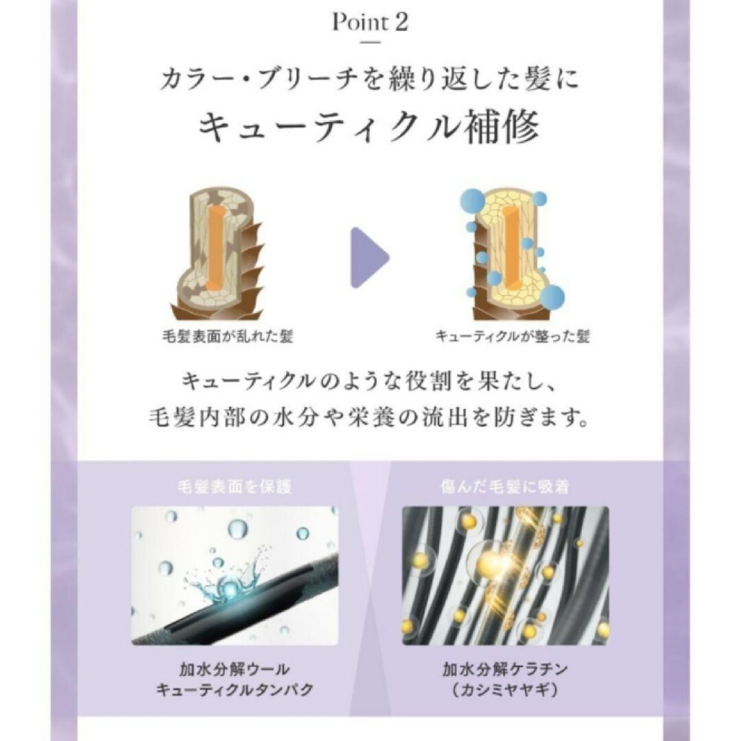 トリートメント✨ハイダメージ　カラーキープ　カラートリートメント　紫　300g コスメ/美容のヘアケア/スタイリング(トリートメント)の商品写真