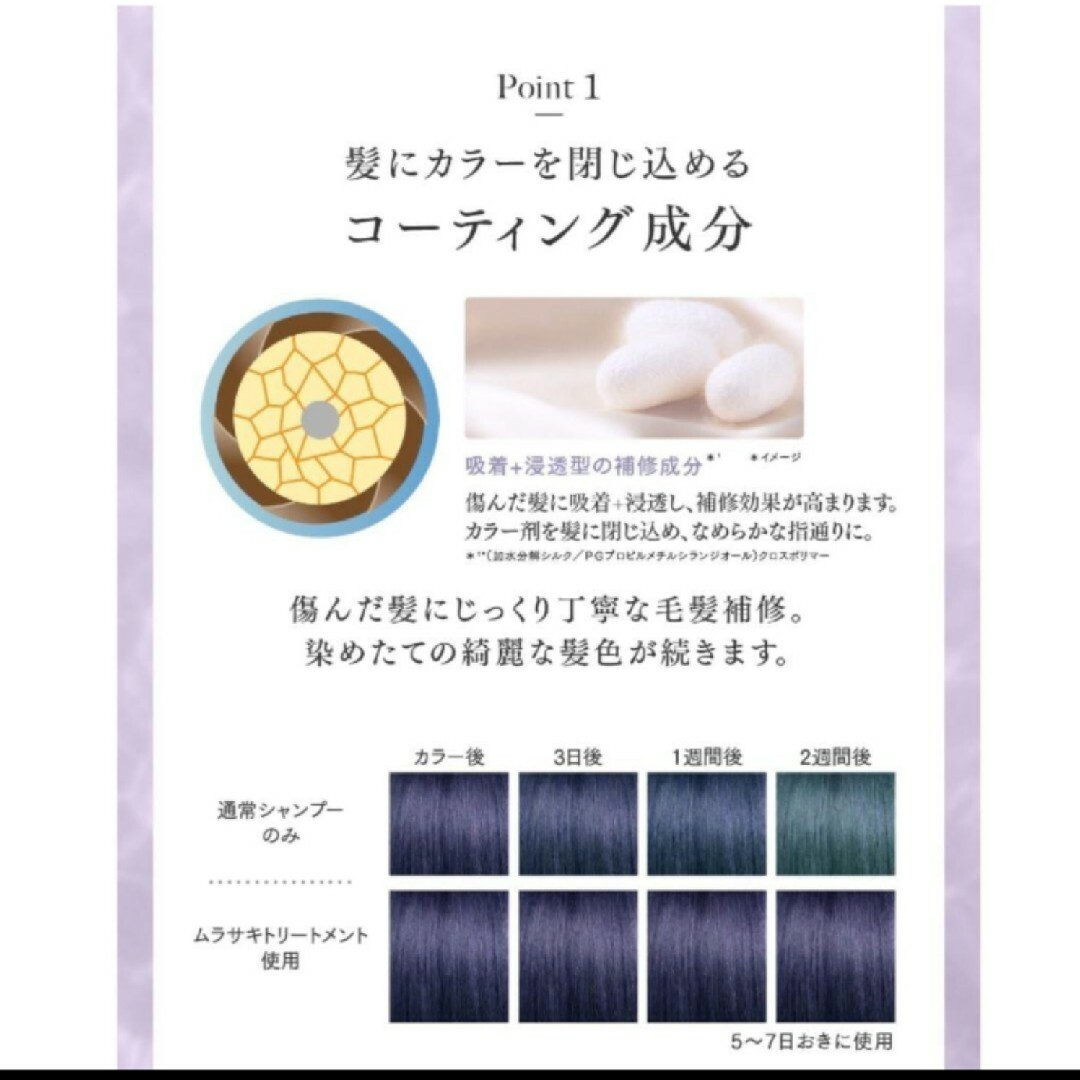 トリートメント✨ハイダメージ　カラーキープ　カラートリートメント　紫　300g コスメ/美容のヘアケア/スタイリング(トリートメント)の商品写真