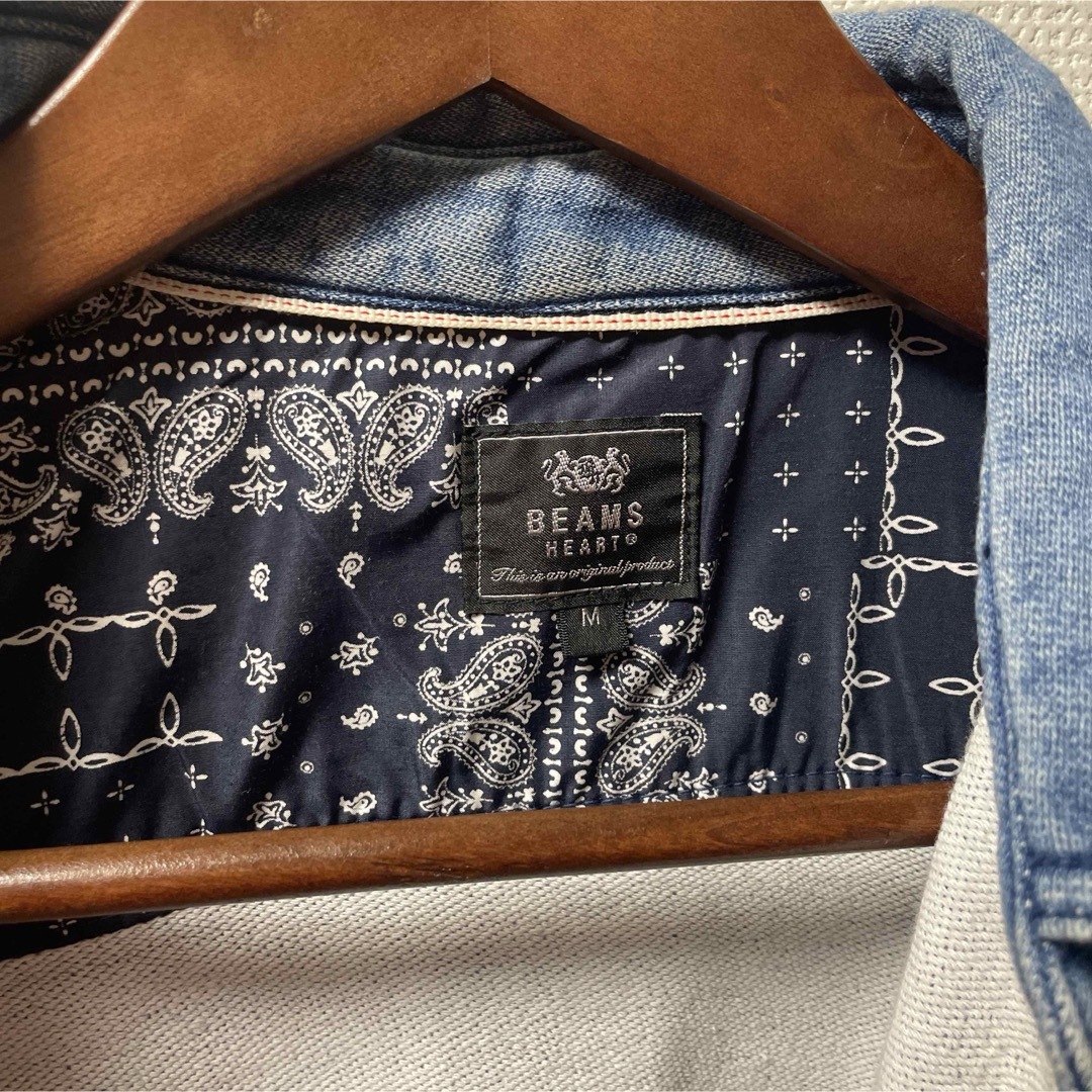 BEAMS(ビームス)の極美品　ビームス　デニムシャツ　ペイズリー　メンズ　ボタンダウンシャツ メンズのトップス(シャツ)の商品写真