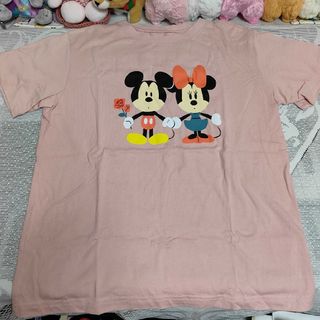 エックスガールステージス(X-girl Stages)の美品☆エックスガール　ミッキー＆ミニー　半袖Ｔシャツ　140cm(Tシャツ/カットソー)