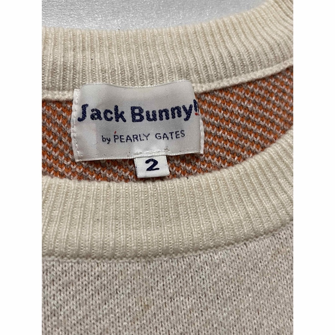 JACK BUNNY!! BY PEARLY GATES(ジャックバニーバイパーリーゲイツ)のJACK BUNNY‼︎ジャックバニー　ゴルフ　セーター　size 2 used スポーツ/アウトドアのゴルフ(ウエア)の商品写真