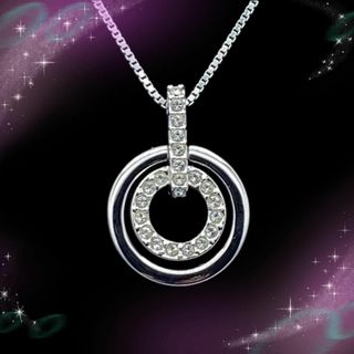 SWAROVSKI - 《美品》　スワロフスキー　SWAROVSKI　サークルネックレス　シルバー系