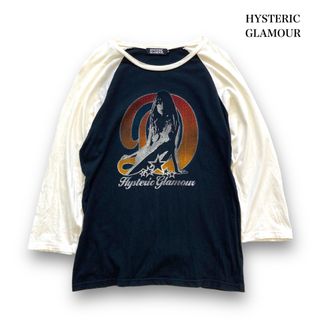 HYSTERIC GLAMOUR - 【HYSTERIC GLAMOUR】七分袖 ヒスガールプリントTシャツ 切り替え