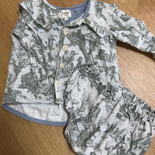 ジャカディ(Jacadi)のLOIR PARIS トワルドジュイセットアップ　12m(シャツ/カットソー)