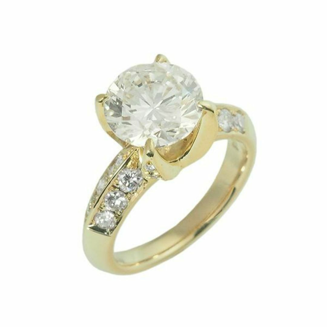 ◆ミウラ◆ ダイヤモンド/3.085ct・0.78ct デザイン リング 12.5号 K18YG 仕上済【中古】 レディースのアクセサリー(リング(指輪))の商品写真