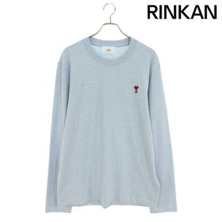 アミ(ami)のアミアレクサンドルマテュッシ  24SS  UTS205726 ハート刺繍長袖カットソー メンズ XL(Tシャツ/カットソー(七分/長袖))